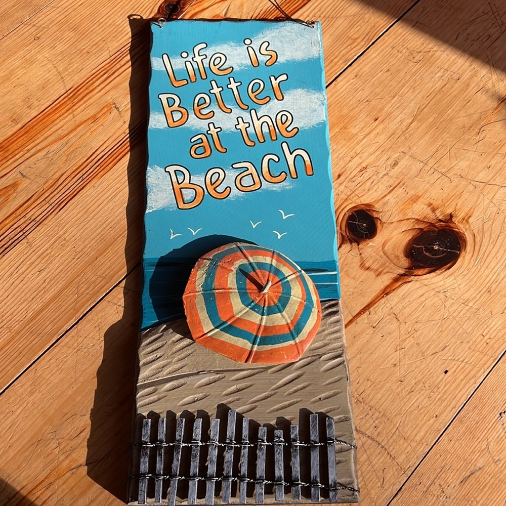 Distressed “Life is Better at the Beach” 3D Wall Art with Metal Hanger - Picture 16 of 16